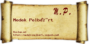 Medek Pelbárt névjegykártya